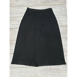 EUC Crea Concept Women's Black Long Skirt Size L Lightweight Elastic Waist